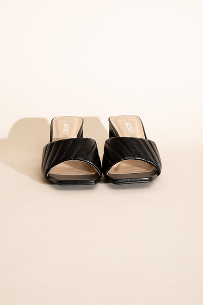 W-NINA Slide Mule Heels Heels