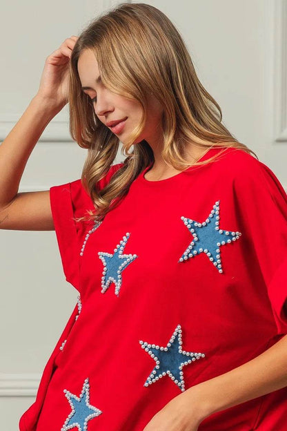 BiBi Fourth Of July Terry T-Shirt - Shop Style & More | Fresh Looks, Everyday Deals & Free Shipping