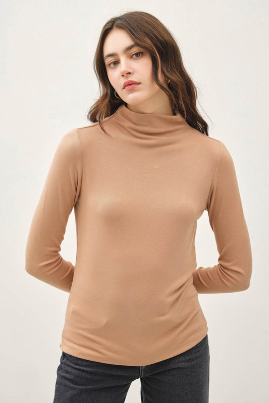 Be Cool Mock Neck Long Sleeve T-Shirt - Shop Style & More | Fresh Looks, Everyday Deals & Free Shipping