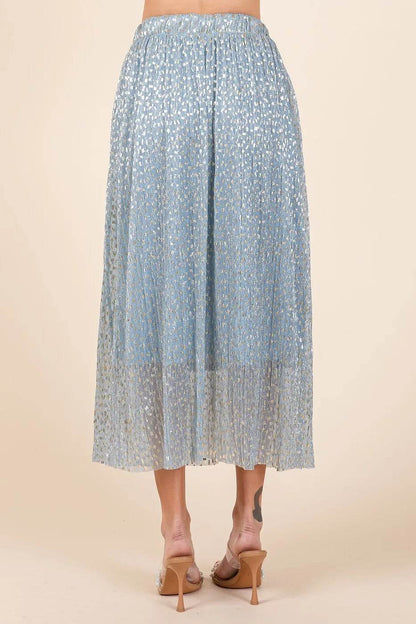 Mittoshop Metallic Glitter Speckle Print Elastic Midi Skirt - Shop Style & More | Fresh Looks, Everyday Deals & Free Shipping