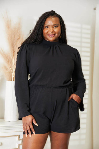 Culture Code Full Size Open Back Romper with Pockets - Shop Style & More | Fresh Looks, Everyday Deals & Free Shipping