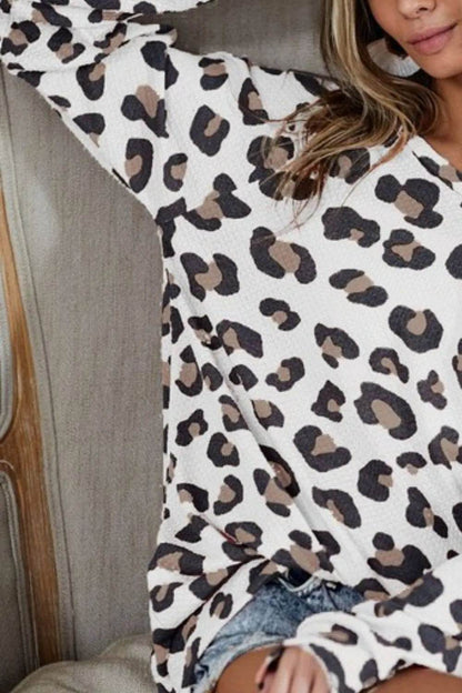 BiBi Leopard Hacci Knit Top - Shop Style & More | Fresh Looks, Everyday Deals & Free Shipping