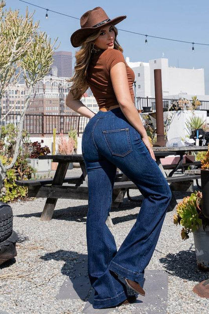 Harley Wide Leg Dark Blue- Inseam 34 - Shop Style & More | Fresh Looks, Everyday Deals & Free Shipping