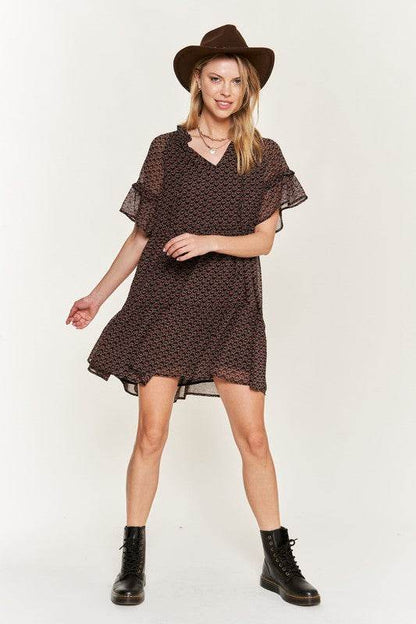 Floral print v-neck mini dress - Shop Style & More | Fresh Looks, Everyday Deals & Free Shipping