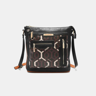 Nicole Lee USA Geometric Pattern Crossbody Bag Black One Size Bags