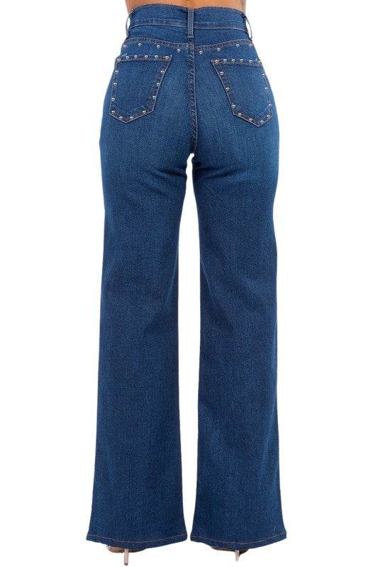 Olivia Studded Wide Leg Jean - Shop Style & More | Fresh Looks, Everyday Deals & Free Shipping