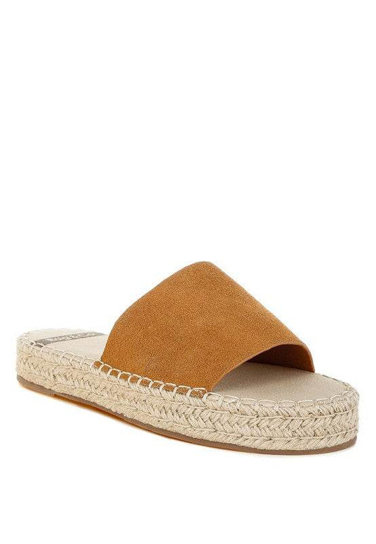 Huntra Real Soft Leather Espadrille Flatforms - Shop Style & More | Fresh Looks, Everyday Deals & Free Shipping