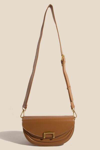 Fame Buckle Closure Crescent Faux Leather Crossbody Bag - Shop Style & More | Fresh Looks, Everyday Deals & Free Shipping