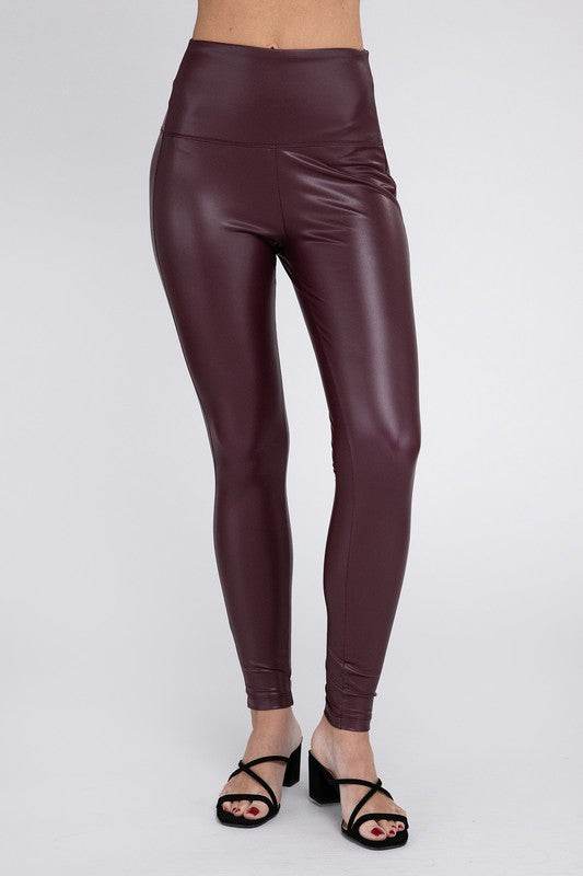 High Rise Faux Leather Leggings - Shop Style & More | Fresh Looks, Everyday Deals & Free Shipping