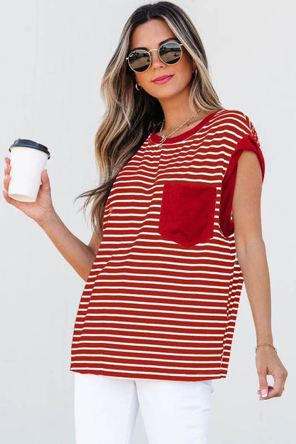 Annika Stripe Round Neck Tank Top - Shop Style & More | Fresh Looks, Everyday Deals & Free Shipping