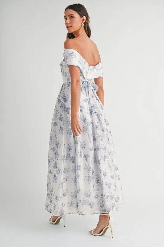 MABLE Floral Printed Off Shoulder Maxi Dress - Shop Style & More | Fresh Looks, Everyday Deals & Free Shipping