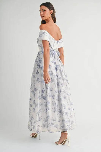MABLE Floral Printed Off Shoulder Maxi Dress - Shop Style & More | Fresh Looks, Everyday Deals & Free Shipping