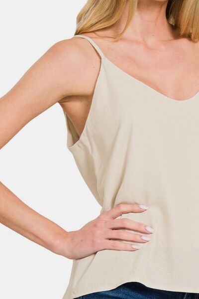 Zenana Two Layered Spaghetti Strap Cami Top - Femme & Flirty