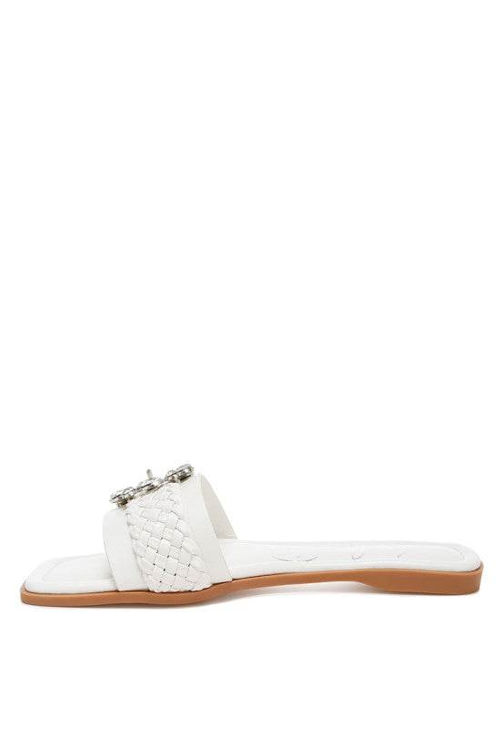 Hazbin Diamante Flat Sandals - Shop Style & More | Fresh Looks, Everyday Deals & Free Shipping