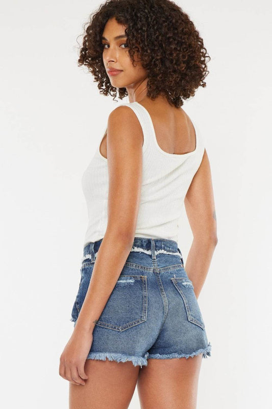 Kancan Distressed Button Fly Denim Shorts - Shop Style & More | Fresh Looks, Everyday Deals & Free Shipping