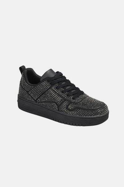 Forever Link Rhinestone Platform Flat Sneakers - Shop Style & More | Fresh Looks, Everyday Deals & Free Shipping