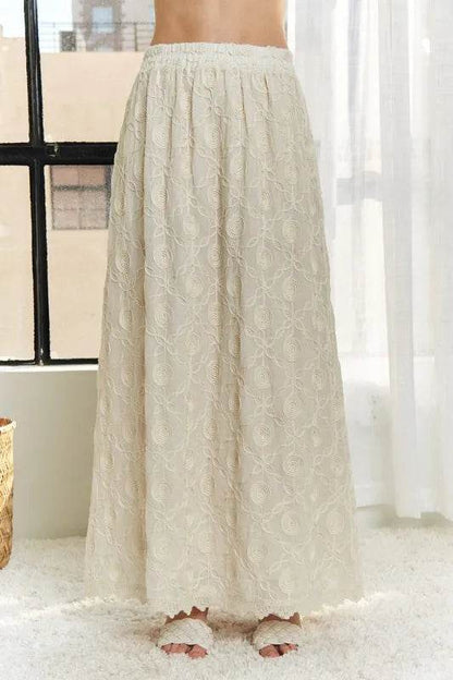 ADORA Elastic Waist Applique Maxi Skirt - Shop Style & More | Fresh Looks, Everyday Deals & Free Shipping