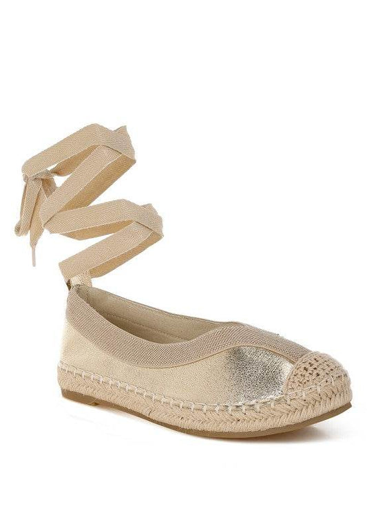 Zayal Metallic Detachable Lace Espadrilles - Shop Style & More | Fresh Looks, Everyday Deals & Free Shipping