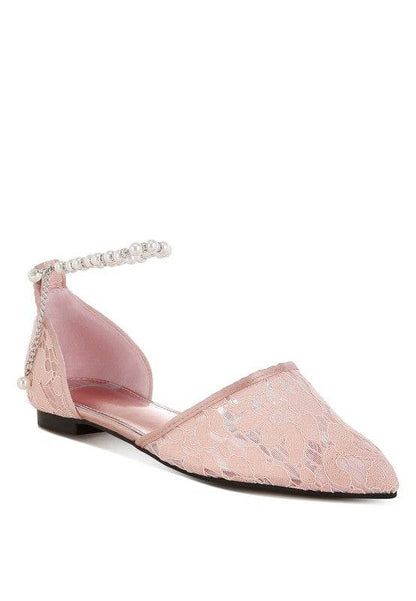 Shrami Pearl & Rhinestone Strap Flat Sandals - Shop Style & More | Fresh Looks, Everyday Deals & Free Shipping