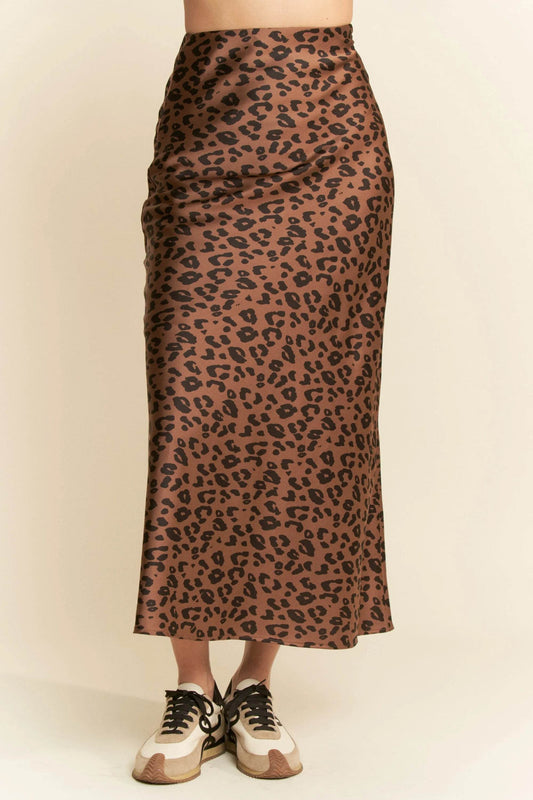 Davi & Dani Leopard Animal Print Long Length Skirt - Shop Style & More | Fresh Looks, Everyday Deals & Free Shipping