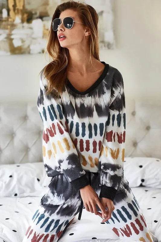 BiBi Tie Dye Print French Terry Top - Shop Style & More | Fresh Looks, Everyday Deals & Free Shipping
