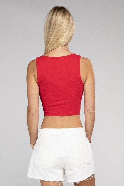 Cotton Square Neck Cropped Cami Top - Shop Style & More | Fresh Looks, Everyday Deals & Free Shipping