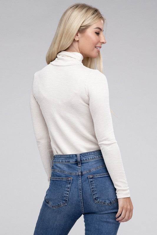Ribbed Turtle Neck Long Sleeve Top - Shop Style & More | Fresh Looks, Everyday Deals & Free Shipping