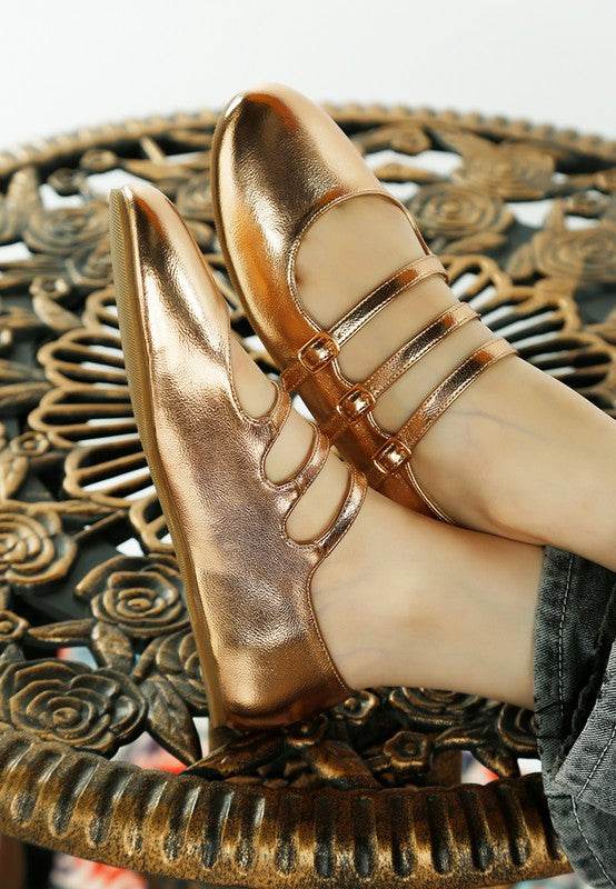 Macarina Triple Strap Mary Jane Ballerinas - Shop Style & More | Fresh Looks, Everyday Deals & Free Shipping
