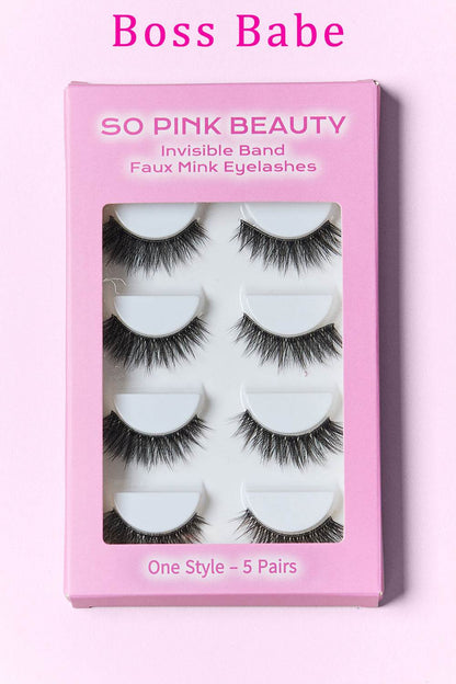 SO PINK BEAUTY Faux Mink Eyelashes 5 Pairs - Shop Style & More | Fresh Looks, Everyday Deals & Free Shipping