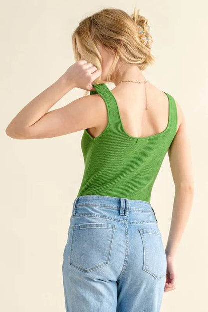 And The Why Ribbed Square Neck Bodysuit - Shop Style & More | Fresh Looks, Everyday Deals & Free Shipping