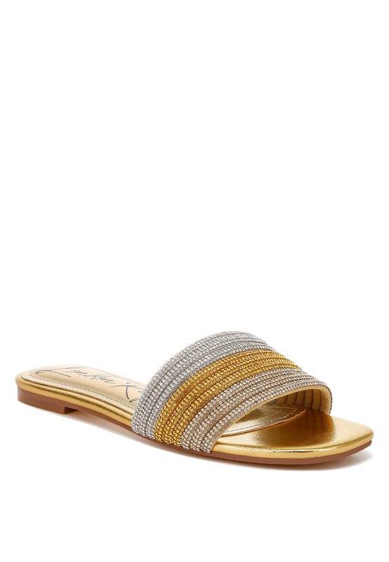 Chrisy Rhinestone Strap Slip On Flats - Shop Style & More | Fresh Looks, Everyday Deals & Free Shipping