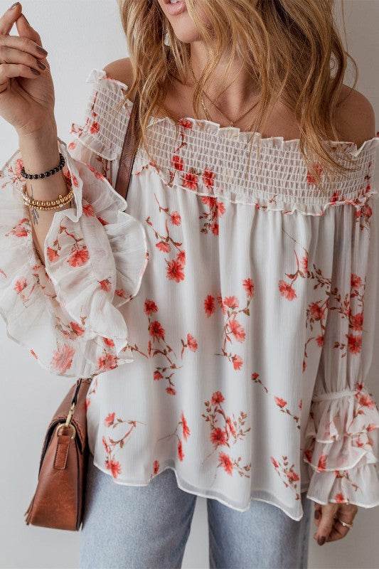 Catalina Off Shoulder Ruffled Sleeve Blouse - Shop Style & More | Fresh Looks, Everyday Deals & Free Shipping
