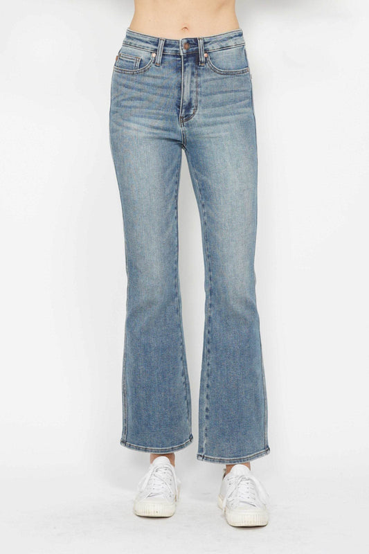Judy Blue Full Size Tummy Control Back Embroidered Pocketed Bootcut Jeans Plus Size - Shop Style & More | Fresh Looks, Everyday Deals & Free Shipping