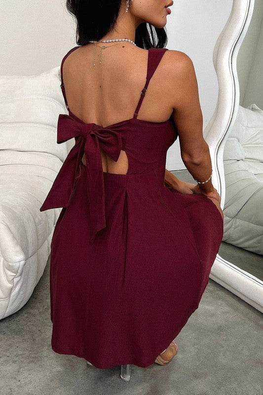 Solid Sleeveless Fit Wide Strap A Line Dress - Shop Style & More | Fresh Looks, Everyday Deals & Free Shipping