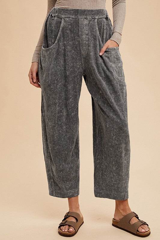 Annie Wear Mineral Washed Elastic Waist Pants - Shop Style & More | Fresh Looks, Everyday Deals & Free Shipping