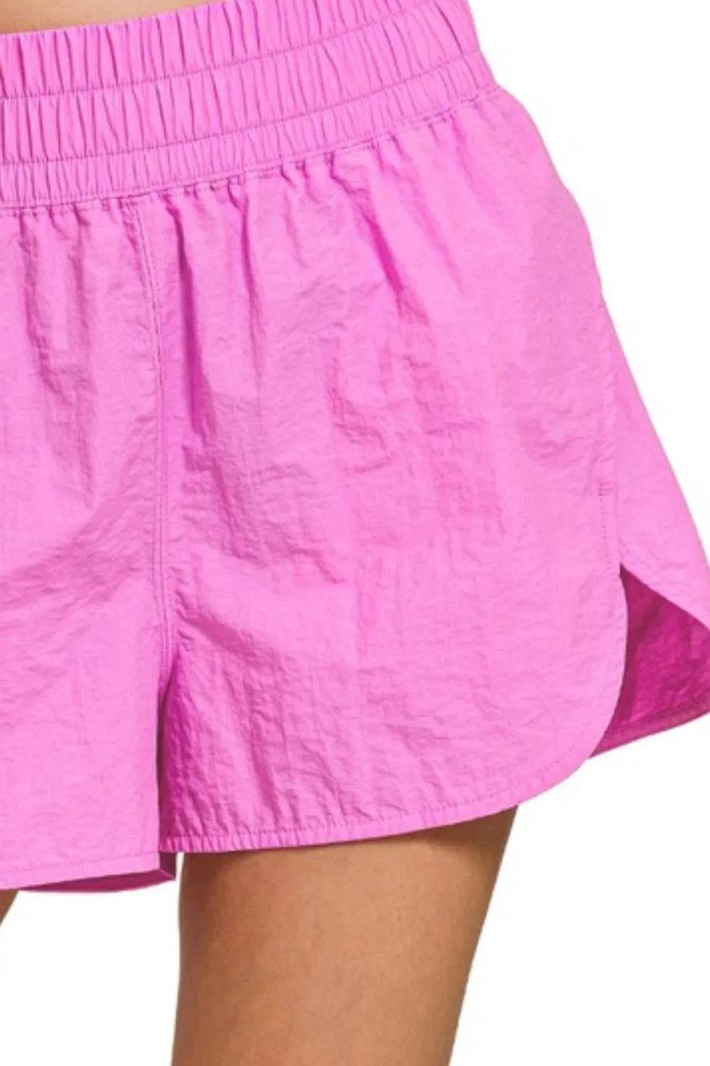 Zenana Windbreaker Smocked Waistband Running Shorts - Shop Style & More | Fresh Looks, Everyday Deals & Free Shipping
