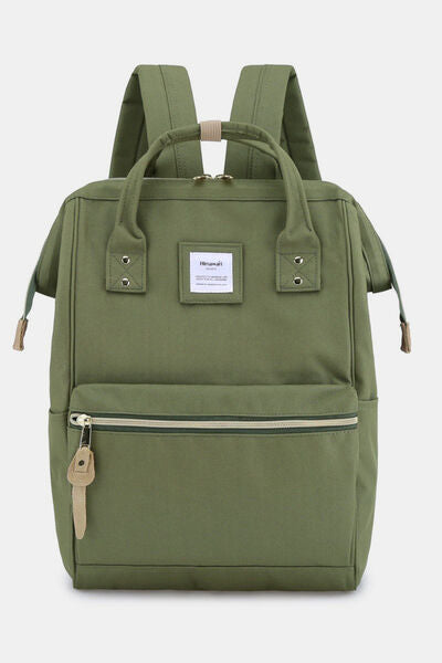 Himawari Waterproof Canvas Backpack Bag with Side Pockets Olive One Size Bags