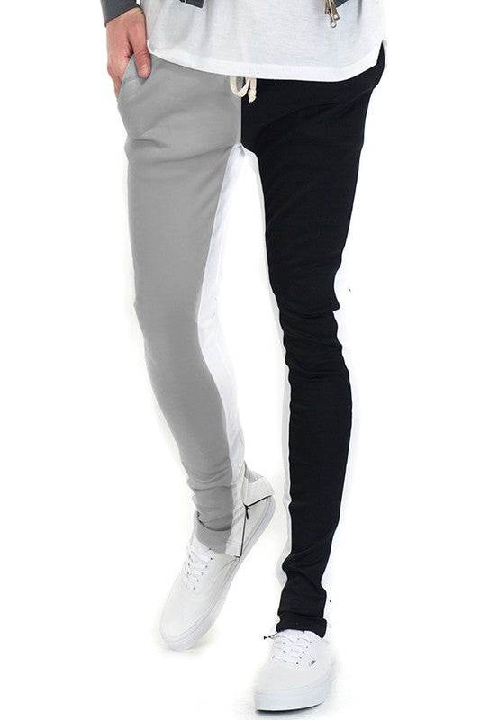 TWO TONE COLOR BLOCK TRACK PANT JOGGER - Shop Style & More | Fresh Looks, Everyday Deals & Free Shipping