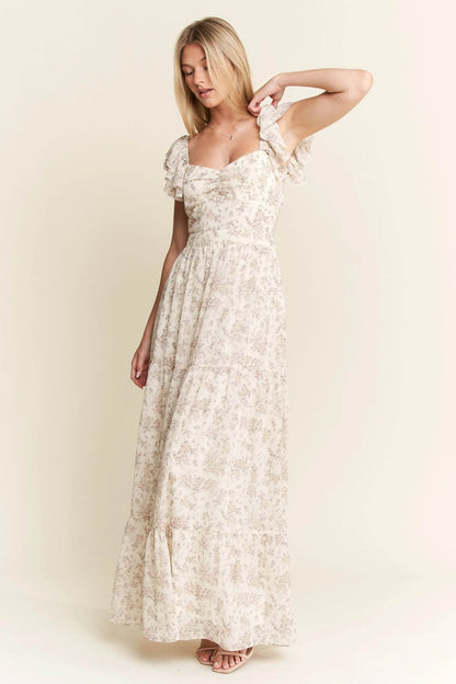 Jade By Jane Full Size Ruffle Sleeve Tiered Maxi Dress Plus Size - Shop Style & More | Fresh Looks, Everyday Deals & Free Shipping