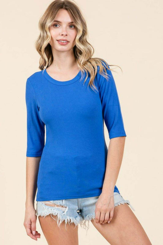 Mittoshop Round Neck Half Sleeve T-Shirt - Shop Style & More | Fresh Looks, Everyday Deals & Free Shipping