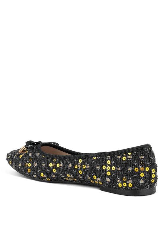 Florent Sequin Flat Bow Ballerinas - Shop Style & More | Fresh Looks, Everyday Deals & Free Shipping