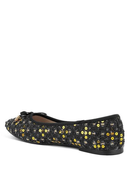 Florent Sequin Flat Bow Ballerinas - Shop Style & More | Fresh Looks, Everyday Deals & Free Shipping