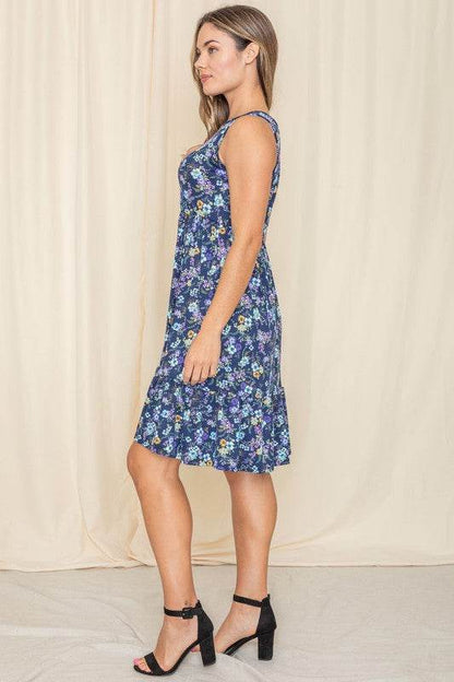 Sleeveless Botanical Floral Tiered Dress - Shop Style & More | Fresh Looks, Everyday Deals & Free Shipping