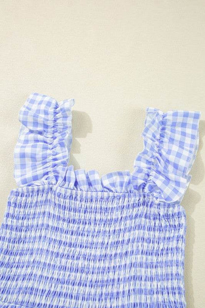 Blue Gingham plaid check maxi dress - Shop Style & More | Fresh Looks, Everyday Deals & Free Shipping