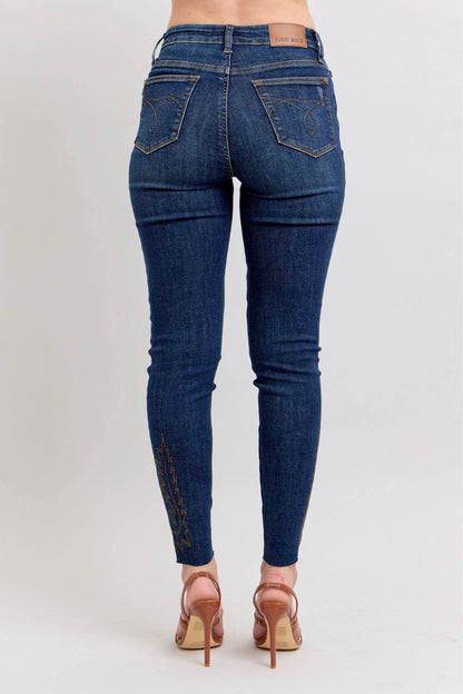 Judy Blue Full Size Embroidered High Rise Skinny Jeans Plus Size - Shop Style & More | Fresh Looks, Everyday Deals & Free Shipping
