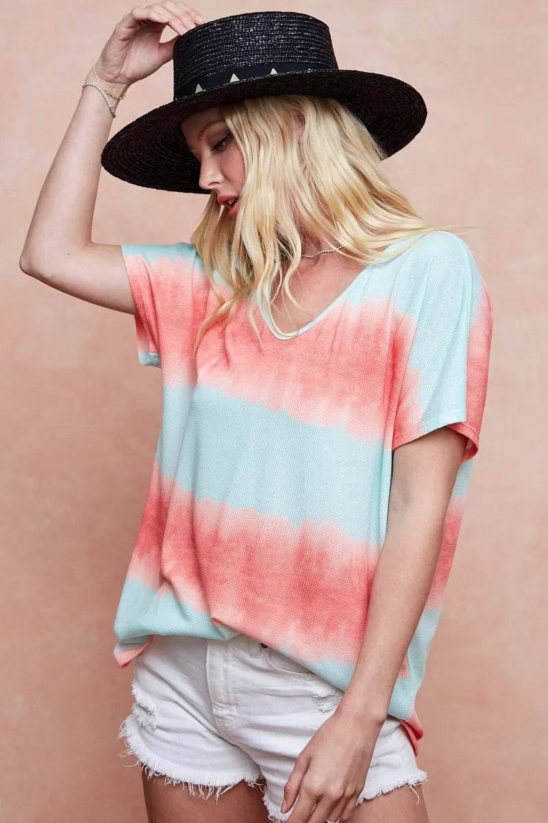 BiBi Tiedye Printed Hacci Knit Top - Shop Style & More | Fresh Looks, Everyday Deals & Free Shipping