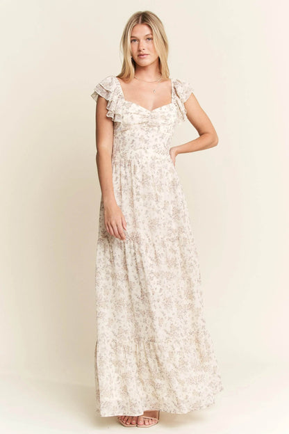 Jade By Jane Full Size Ruffle Sleeve Tiered Maxi Dress Plus Size - Shop Style & More | Fresh Looks, Everyday Deals & Free Shipping