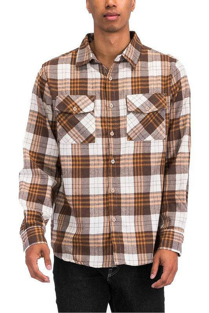 Regular Fit Checker Plaid Flannel Long Sleeve - Shop Style & More | Fresh Looks, Everyday Deals & Free Shipping