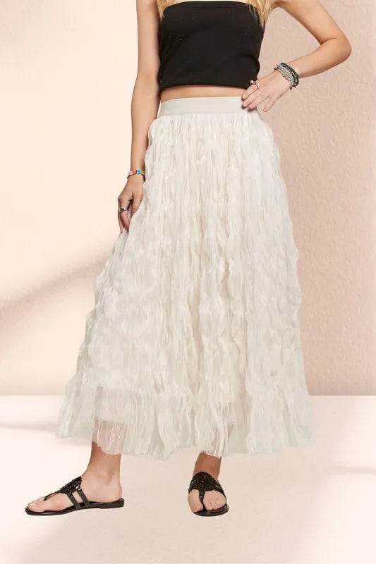 ADORA Elastic Waist Cloud Fluffy Maxi Skirt - Shop Style & More | Fresh Looks, Everyday Deals & Free Shipping