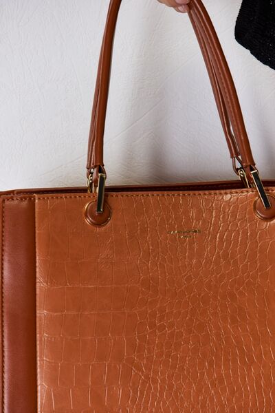 David Jones Texture PU Leather Handbag Bags